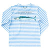 Wahoo Performance T-Shirt in Little Boy Blue Stripe