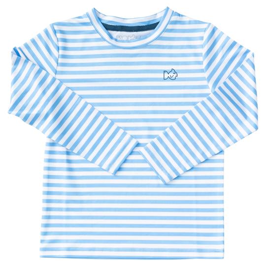 Wahoo Performance T-Shirt in Little Boy Blue Stripe