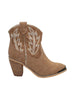 TAYLOR BEIGE EMBROIDERED BOOTIE