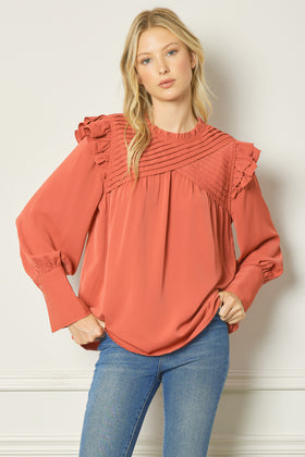 Long sleeve round neck long sleeve top