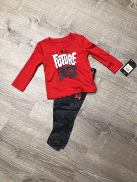 UA FUTURE BOSS 2 PC SET RED BLACK