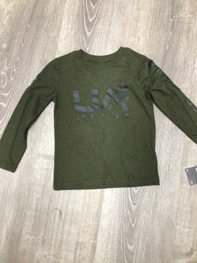 UA ANTLER LOGO LS TEE MARINE OD GREEN