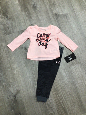 UA CAMO EVERYDAY SET BETA TINT PINK BLACK