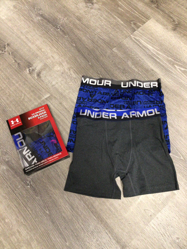 UA 2 PACK WORDMARK BOXER BRIEF ULTRA BLUE