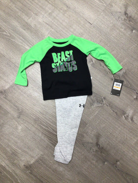 UA BEAST STATUS 2 PC SET BLACK LIME