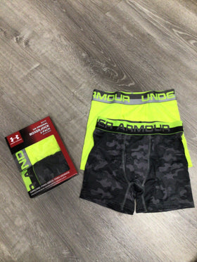 UA 2 PACK CAMO BOXER BRIEF GRAPHITE