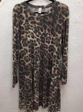 Leopard Animal Swing Mini Dress