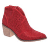 RED GLITTER BOOTIES